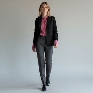 Thomas Pink Jermyn Street London Striped Button-Up French Cuff Shirt Size 6 Pink